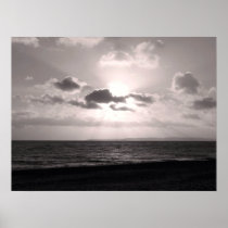 Black & White Sunbeams Print