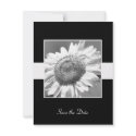 Black & White Sunflower Save the Date Card invitations