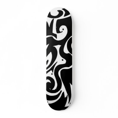 Black & White swirl deck Skate Deck by scarletquill