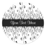 Black & White Swirls - Customisable stickers