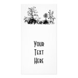 Black & White Swirly Landscape Trees Fruit Hills photo cards