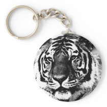 Black & White Tiger Key Chains