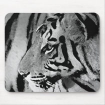 Black & White Tiger Mousepads