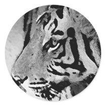 Black & White Tiger Stickers