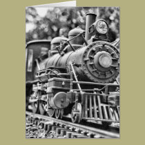 Black & White Train card cards