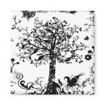 Black & White Tree Butterfly Silhouette