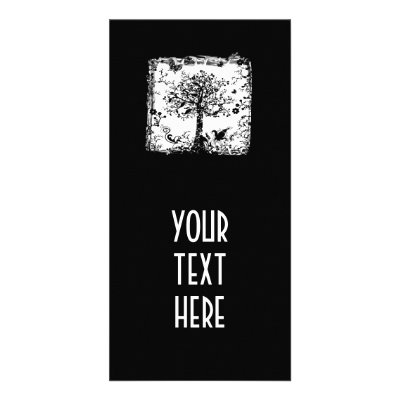 Black & White Tree Butterfly Silhouette by VoXeeD