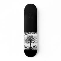 Black & White Tree Butterfly Silhouette