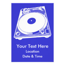 Black & White Turntable Custom Announcements