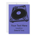 Black & White Turntable invitations