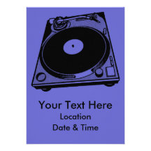 Black & White Turntable Invitation