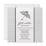 Black & White Umbrella Bridal Shower Invitation