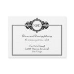 Black white Victorian wedding reception enclosure