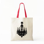 Black & White Vintage Chandelier Graphic Tote Bags