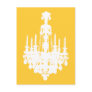 Black & White Vintage Chandelier Graphic Postcards