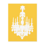 Black & White Vintage Chandelier Graphic postcards