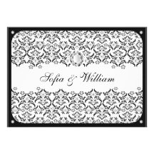 BLACK & WHITE vintage - Wedding Invitation