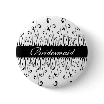 Black & White Wedding - Bridesmaid Badge by pooja1008