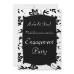 Black & White - Wedding - Engagement Invitation