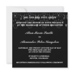 Black White Wedding invitations Announcements
