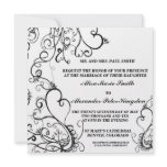 Black White Wedding invitations Announcements