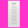 Black & White Wedding Program