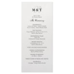 Black & White Wedding Program
