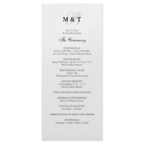 Black & White Wedding Program