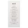 Black & White Wedding Program