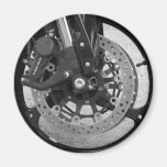 Black & White Wheel Fridge Magnet