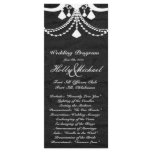 Black white with chandielr wedding Program rack cards