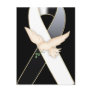 Black & White with Dove Ribbon Awareness Postcards
