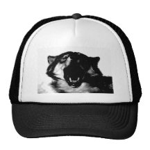 Black & White Wolf Hats