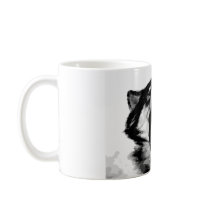 Black & White Wolf Mug