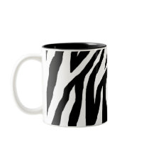 Black & White Zebra Print Coffee Mugs