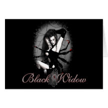 Black Widow Greeting Cards