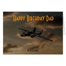 black widow, P61 BLACK WIDOW, Happy Birthday Dad Greeting Cards