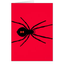 Black Widow Spider Greeting Card