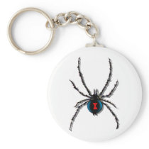 Black Widow Spider Keychain