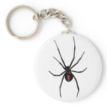 BLACK WIDOW SPIDER KEYCHAIN KEYRING