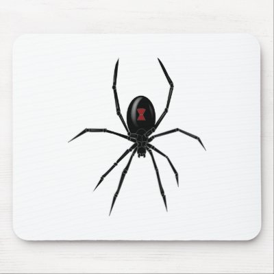 Black WIdow Spider Mouse Pad by San_Marcos_Mamma