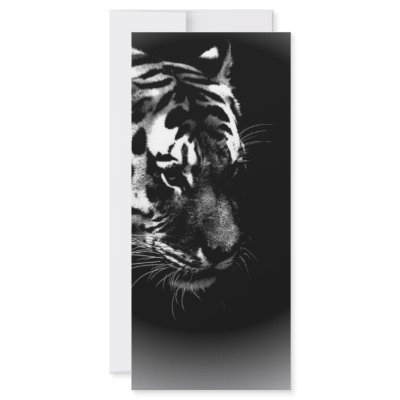 Black & Wild Tiger Head Rack Card Template by made_in_atlantis