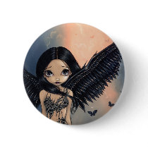 "Black Winged Angel" Button