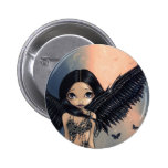 "Black Winged Angel" Button