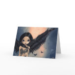 "Black Winged Angel" Greeting Card