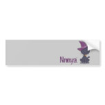 Black Witch Cat bumper stickers