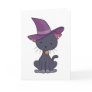 Black Witch Cat Greeting Cards