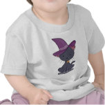 Black Witch Cat Tee Shirt