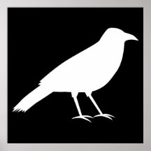 Black with a White Crow. Posters