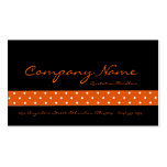 Black with Orange Dotted Ribbon Business Cards business cards